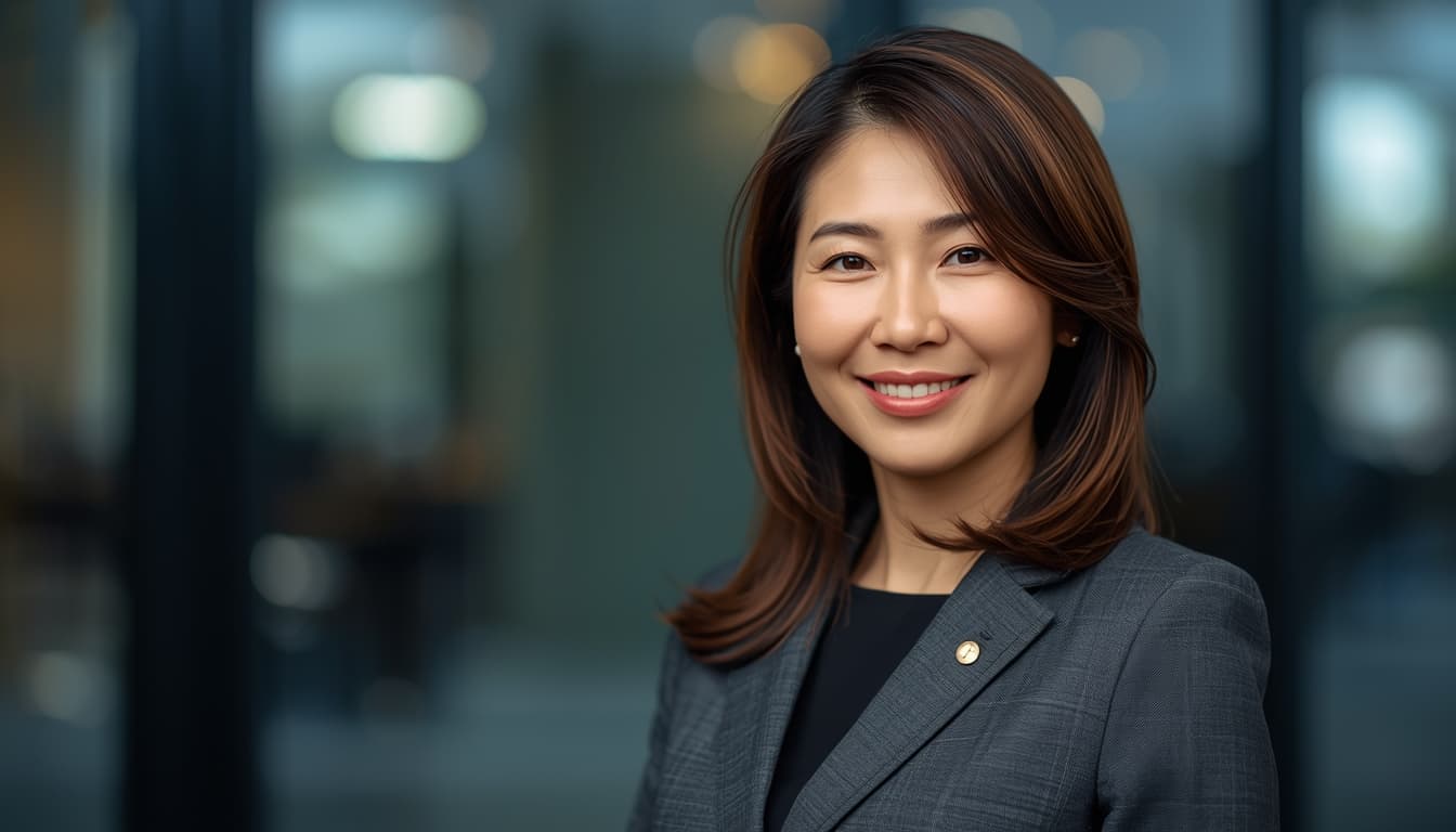 Successful finance professional with confident smile